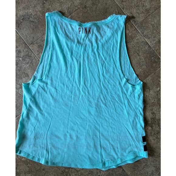Victoria's Secret scoop neck teal color tank top, women's size L - Picture 3 of 4